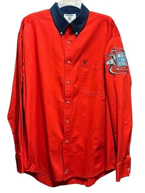 Wrangler PBR Professional Bull Riders Built Ford Tough Series Red Button-Down XL